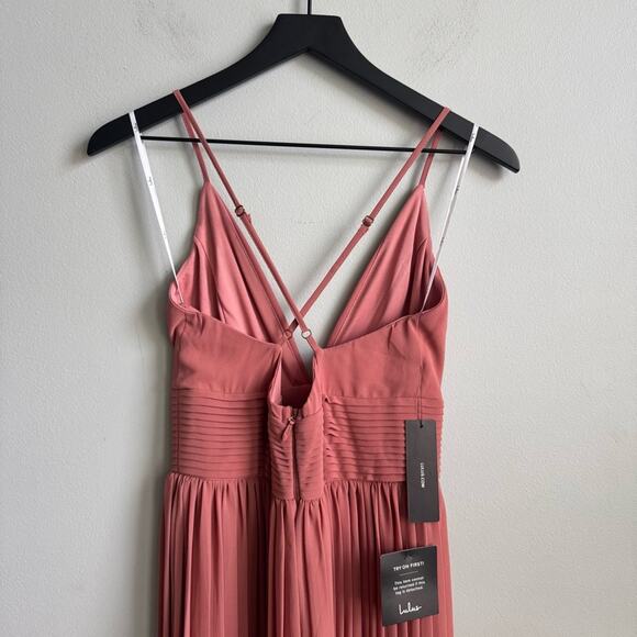 NEW Lulu’s Depths of My Love Terracotta Maxi Dress Small - Picture 11 of 15